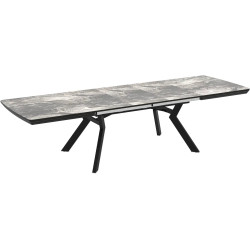 Masa extensibila Magnusplus Robat 160/210/260/310/360x100 Cosmos High Gloss (Grey Marble/Black) Thumb