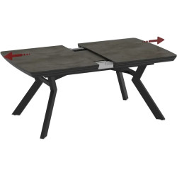 Masa extensibila Magnusplus Robat 160/210/260/310/360x100 Irony (Dark Grey/Black) Thumb