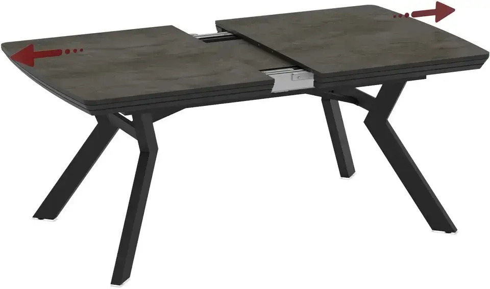Masa extensibila Magnusplus Robat 160/210/260/310/360x100 Irony (Dark Grey/Black) - 2