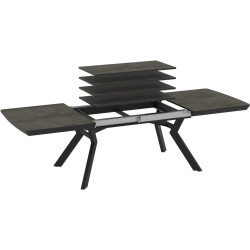 Masa extensibila Magnusplus Robat 160/210/260/310/360x100 Irony (Dark Grey/Black) Thumb