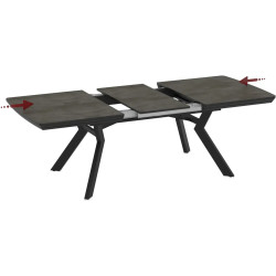 Masa extensibila Magnusplus Robat 160/210/260/310/360x100 Irony (Dark Grey/Black) Thumb