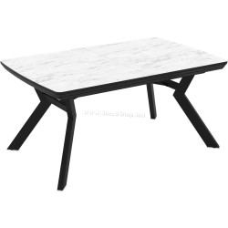 Masa extensibila Magnusplus Robat 160/210/260/310/360x100 Marmo (White Marble/Black)