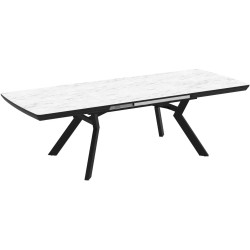 Masa extensibila Magnusplus Robat 160/210/260/310/360x100 Marmo (White Marble/Black) Thumb