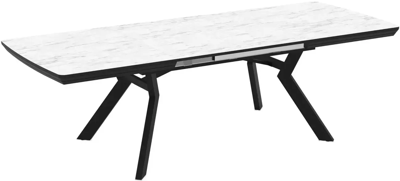Masa extensibila Magnusplus Robat 160/210/260/310/360x100 Marmo (White Marble/Black) - 5
