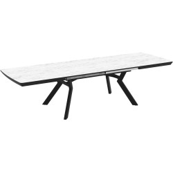 Masa extensibila Magnusplus Robat 160/210/260/310/360x100 Marmo (White Marble/Black) Thumb