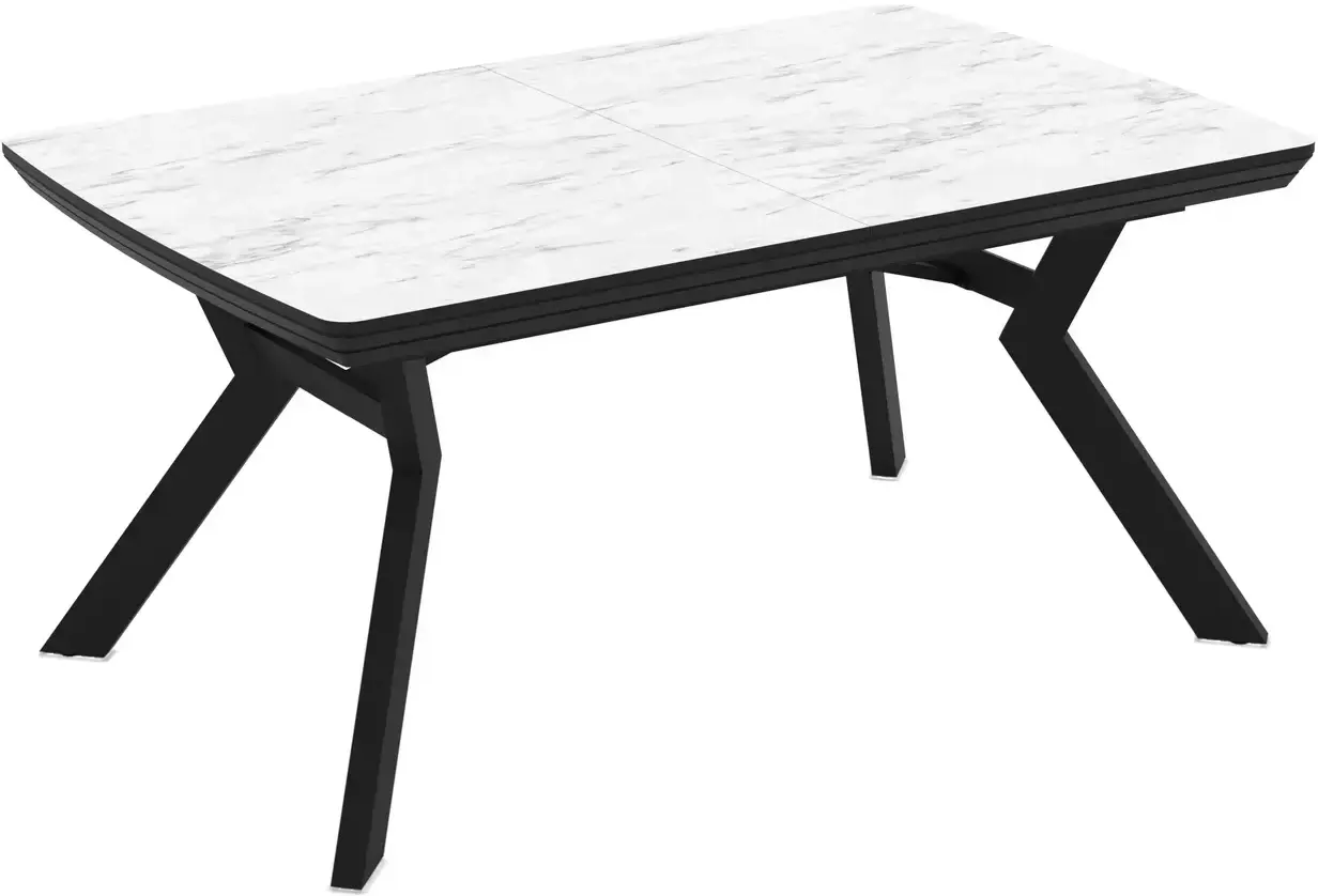 Masa extensibila Magnusplus Robat 160/210/260/310/360x100 Marmo (White Marble/Black)