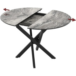 Masa extensibila Magnusplus Ruta 96/126x96 Cosmos High Gloss (Grey Marble/Black) Thumb