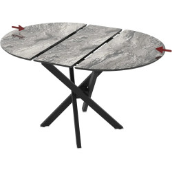 Masa extensibila Magnusplus Ruta 96/126x96 Cosmos High Gloss (Grey Marble/Black) Thumb