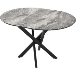 Masa extensibila Magnusplus Ruta 96/126x96 Cosmos High Gloss (Grey Marble/Black) Thumb