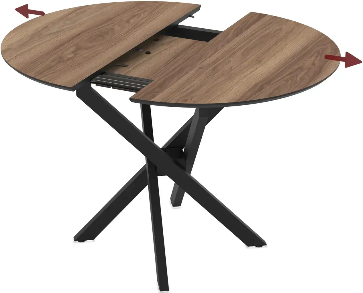 Masa extensibila Magnusplus Ruta 96/126x96 Hazar (Wood/Black) - 2