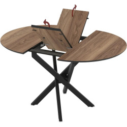 Masa extensibila Magnusplus Ruta 96/126x96 Hazar (Wood/Black) Thumb