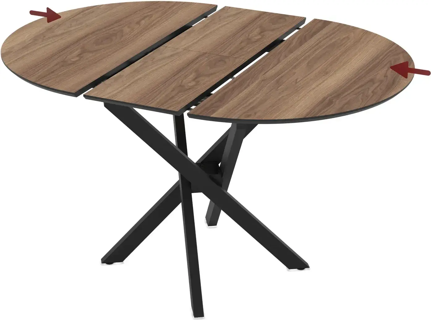 Masa extensibila Magnusplus Ruta 96/126x96 Hazar (Wood/Black) - 4