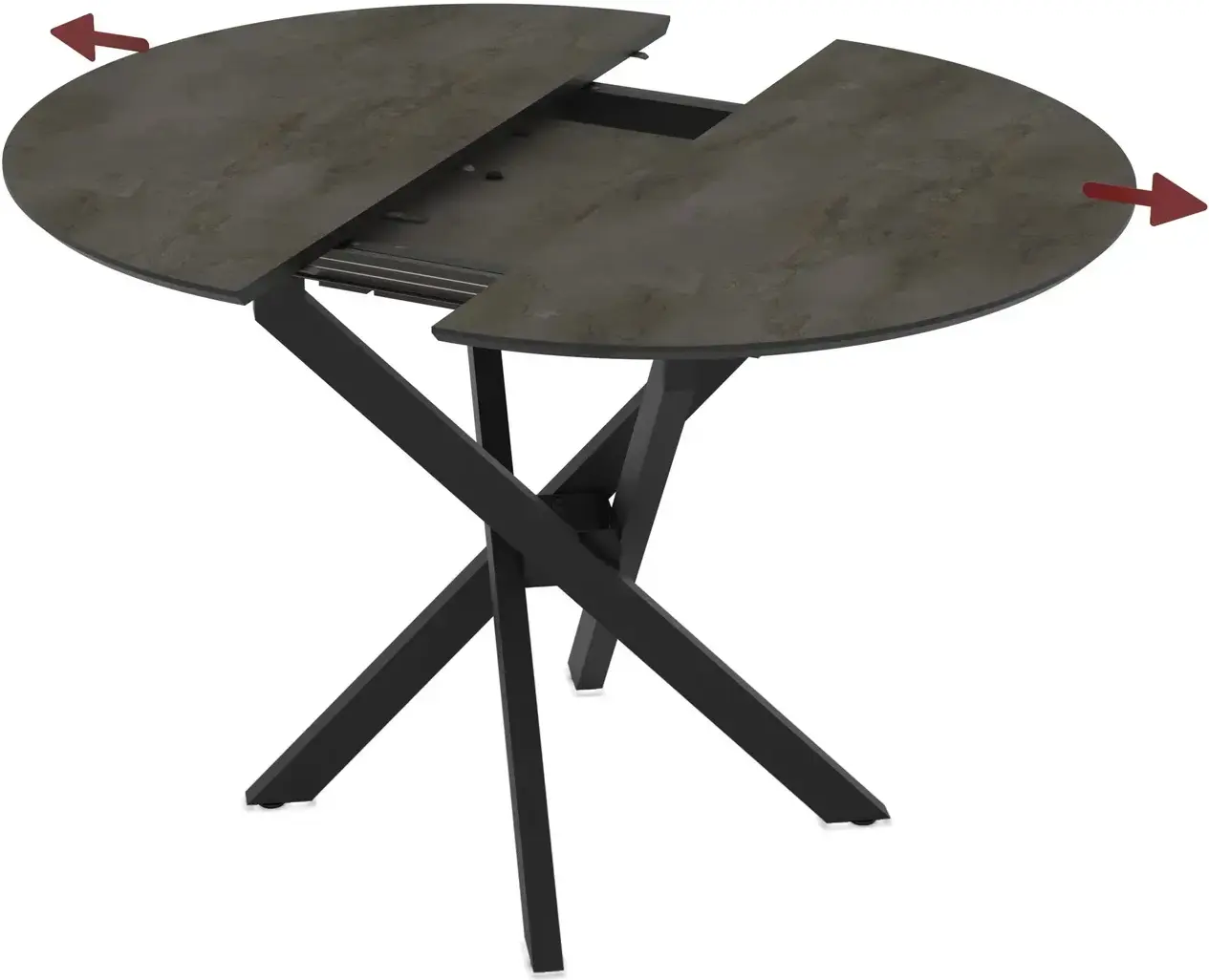 Masa extensibila Magnusplus Ruta 96/126x96 Irony (Dark Grey/Black) - 2