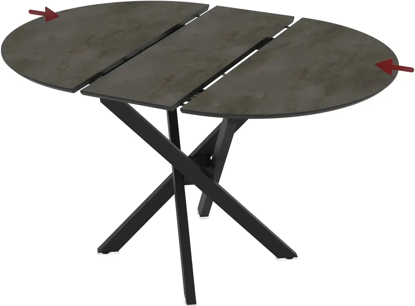 Masa extensibila Magnusplus Ruta 96/126x96 Irony (Dark Grey/Black) - 4