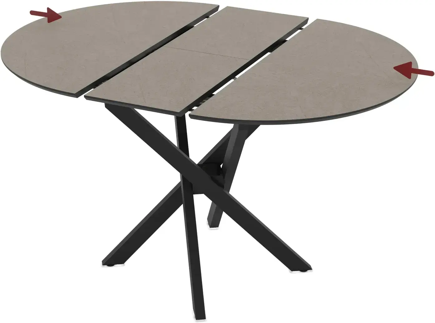 Стол раскладной Magnusplus Ruta 96/126x96 Lagun (Grey/Black) - 5