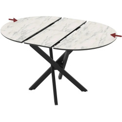 Masa extensibila Magnusplus Ruta 96/126x96 Marmo (White Marble/Black) Thumb