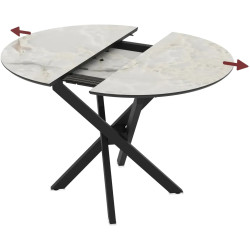 Masa extensibila Magnusplus Ruta 96/126x96 Mola (Grey Marble/Black) Thumb