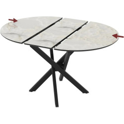 Masa extensibila Magnusplus Ruta 96/126x96 Mola (Grey Marble/Black) Thumb