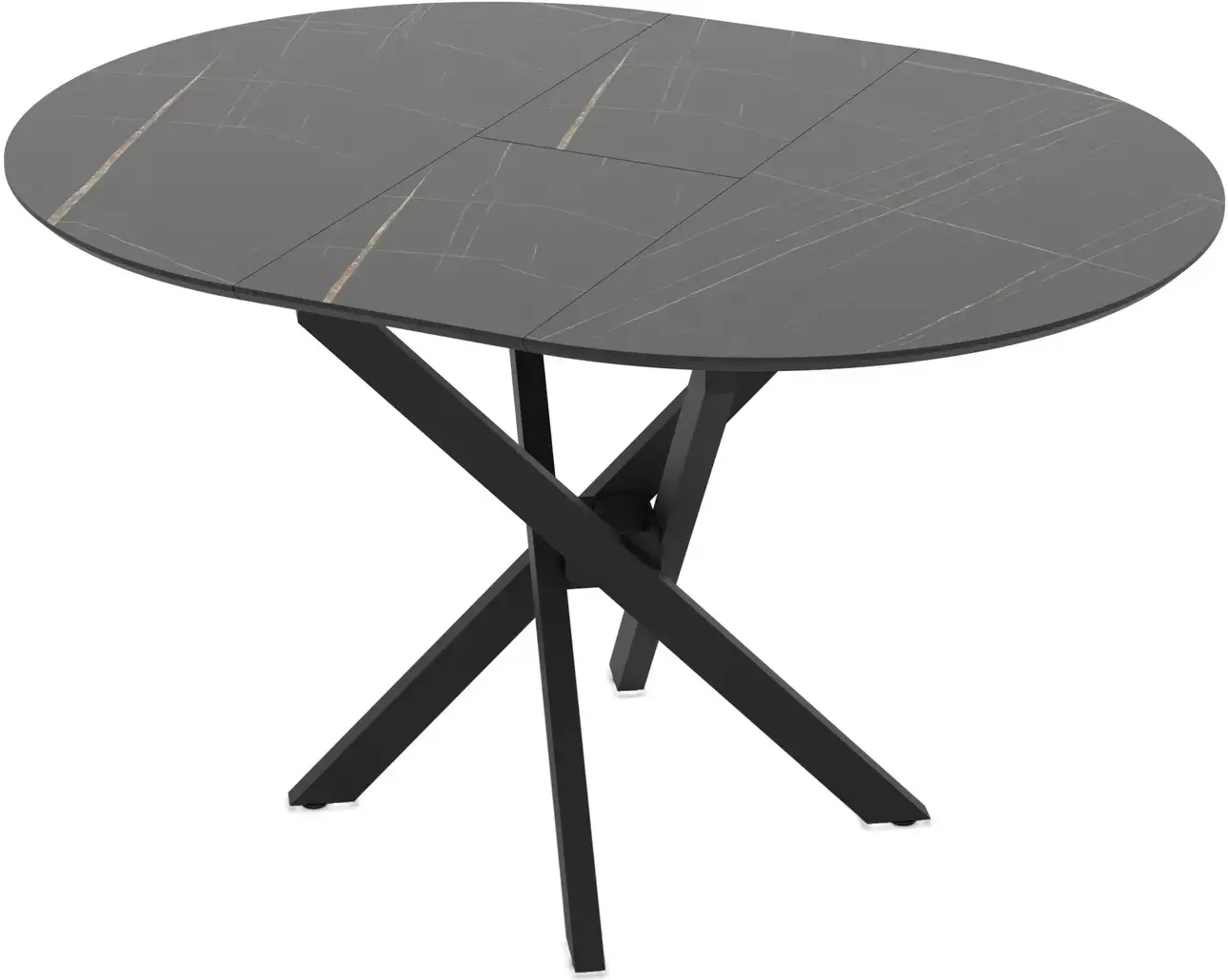 Masa extensibila Magnusplus Ruta 96/126x96 Sonata High Gloss (Black Marble/Black) - 5