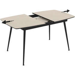 Masa extensibila Magnusplus Yense 125/165x80 Anemon (Beige/Black) Thumb