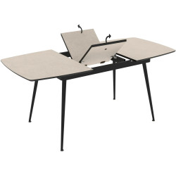 Masa extensibila Magnusplus Yense 125/165x80 Anemon (Beige/Black) Thumb