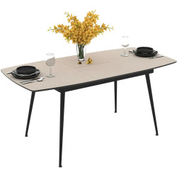 Masa extensibila Magnusplus Yense 125/165x80 Anemon (Beige/Black) Thumb