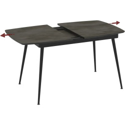 Masa extensibila Magnusplus Yense 125/165x80 Irony (Dark Grey/Black) Thumb