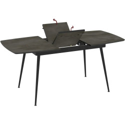 Masa extensibila Magnusplus Yense 125/165x80 Irony (Dark Grey/Black) Thumb