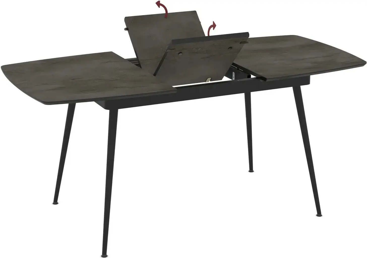 Masa extensibila Magnusplus Yense 125/165x80 Irony (Dark Grey/Black) - 3