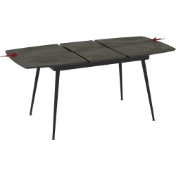 Masa extensibila Magnusplus Yense 125/165x80 Irony (Dark Grey/Black) Thumb