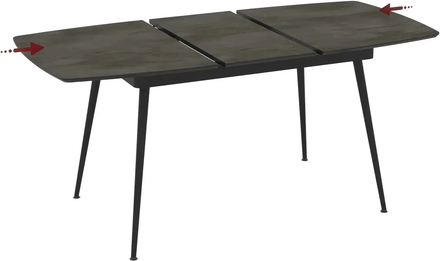 Masa extensibila Magnusplus Yense 125/165x80 Irony (Dark Grey/Black) - 4