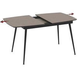 Masa extensibila Magnusplus Yense 125/165x80 Lagun (Grey/Black) Thumb