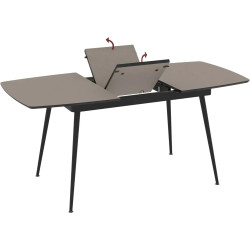Masa extensibila Magnusplus Yense 125/165x80 Lagun (Grey/Black) Thumb