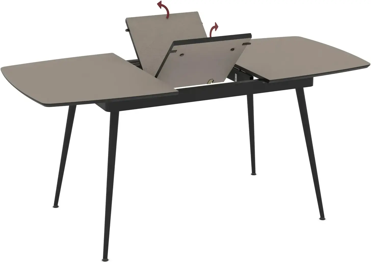 Masa extensibila Magnusplus Yense 125/165x80 Lagun (Grey/Black) - 3