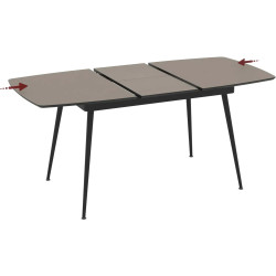 Masa extensibila Magnusplus Yense 125/165x80 Lagun (Grey/Black) Thumb