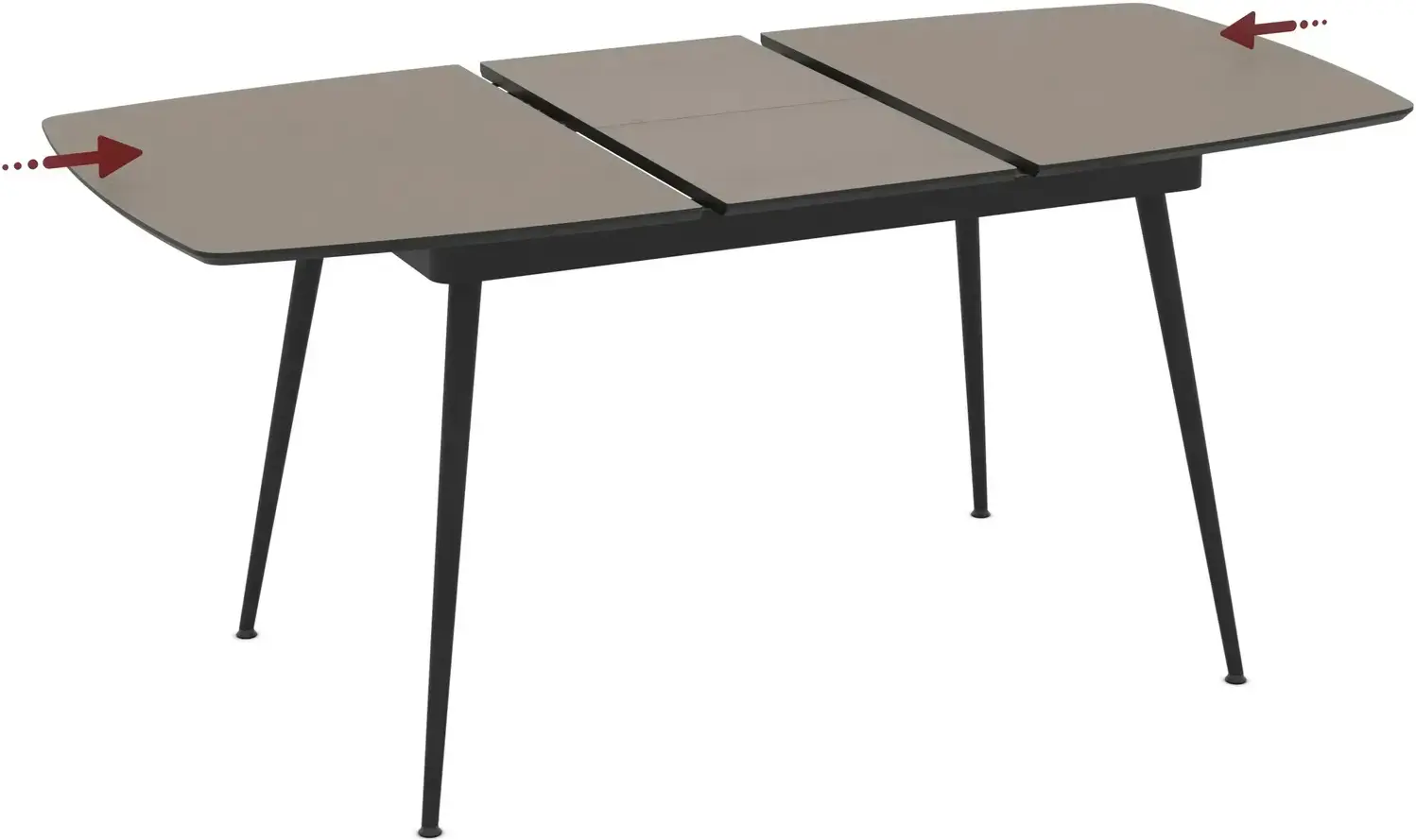 Masa extensibila Magnusplus Yense 125/165x80 Lagun (Grey/Black) - 4
