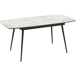 Masa extensibila Magnusplus Yense 125/165x80 Marmo (White Marble/Black) Thumb