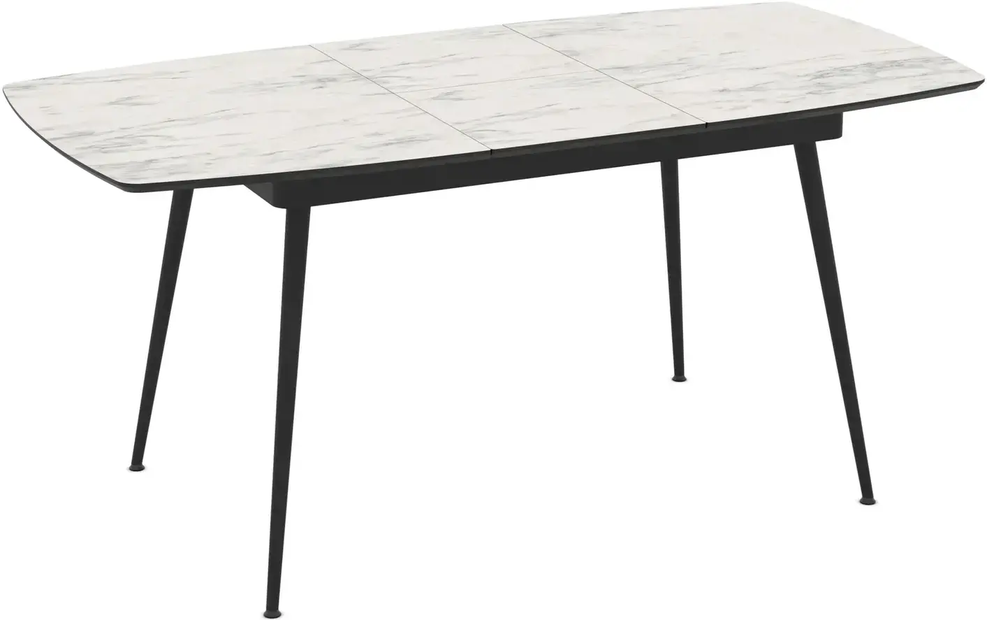Masa extensibila Magnusplus Yense 125/165x80 Marmo (White Marble/Black) - 5