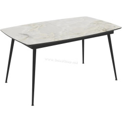 Masa extensibila Magnusplus Yense 125/165x80 Mola (Grey Marble/Black)