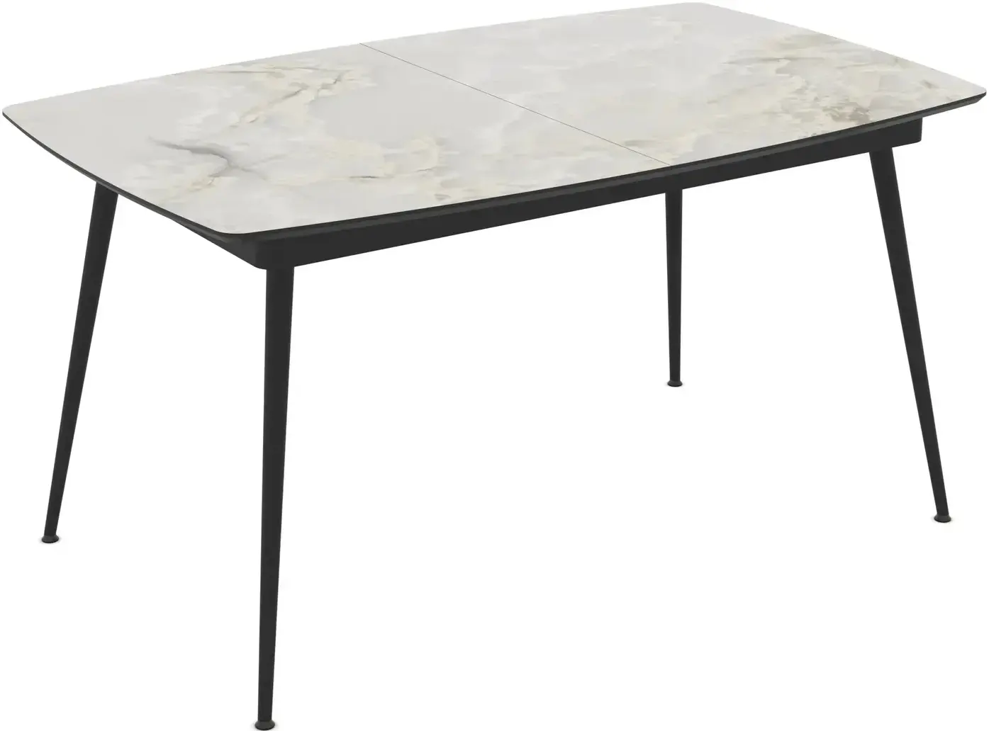 Masa extensibila Magnusplus Yense 125/165x80 Mola (Grey Marble/Black)