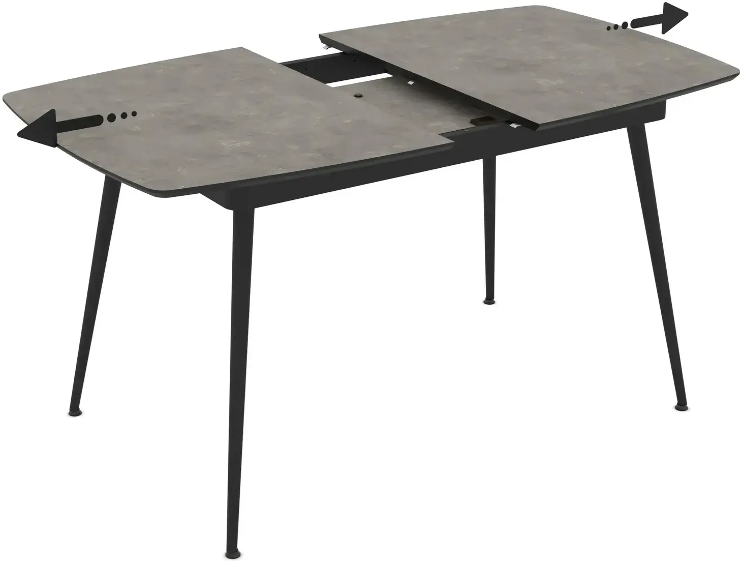 Masa extensibila Magnusplus Yense 125/165x80 Retro Stone (Grey/Black) - 2