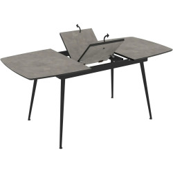 Masa extensibila Magnusplus Yense 125/165x80 Retro Stone (Grey/Black) Thumb
