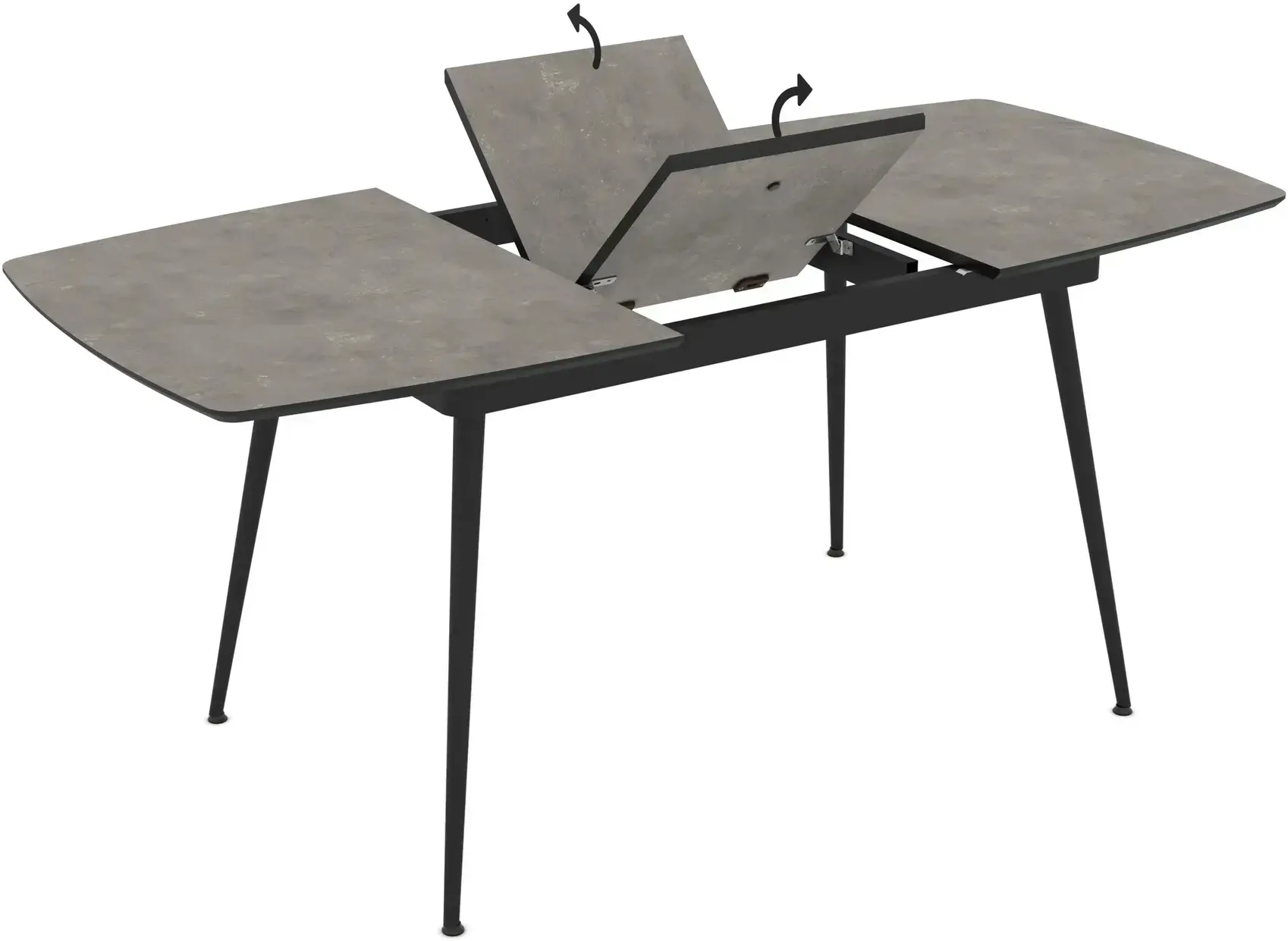 Masa extensibila Magnusplus Yense 125/165x80 Retro Stone (Grey/Black) - 3