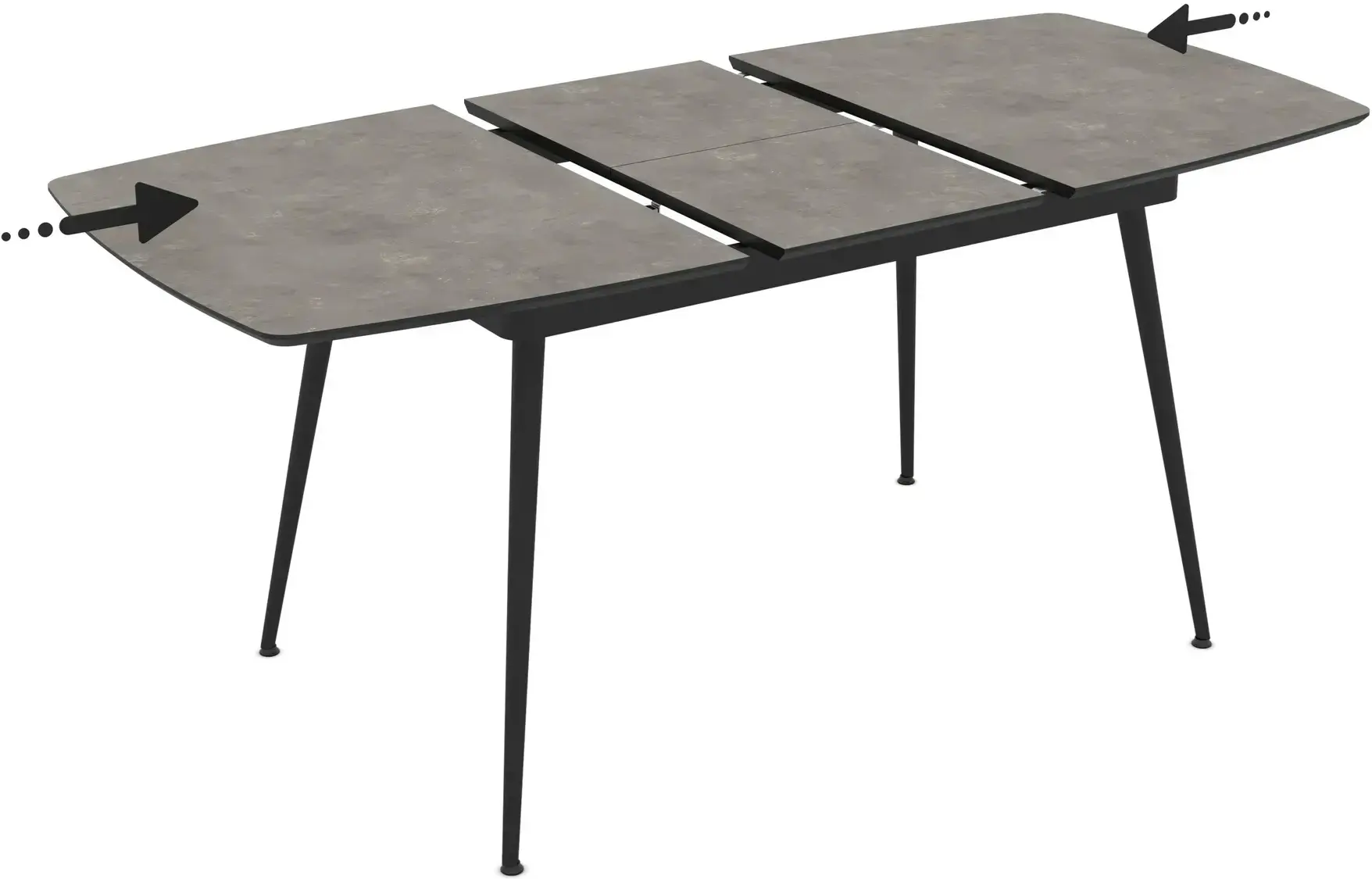 Masa extensibila Magnusplus Yense 125/165x80 Retro Stone (Grey/Black) - 4