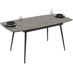 Masa extensibila Magnusplus Yense 125/165x80 Retro Stone (Grey/Black) Thumb