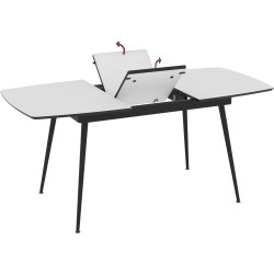 Masa extensibila Magnusplus Yense 125/165x80 Senkron (White/Black) Thumb