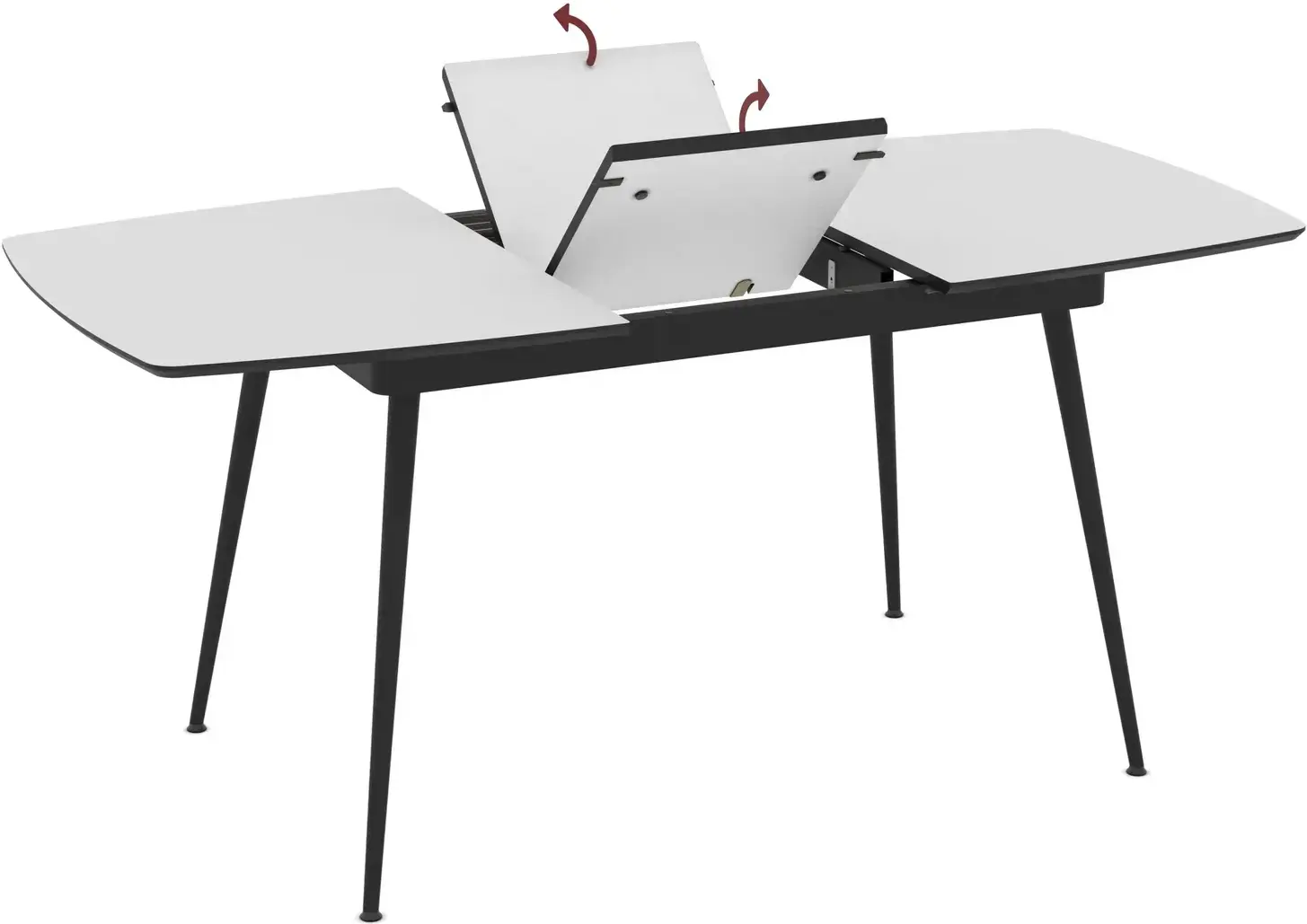 Masa extensibila Magnusplus Yense 125/165x80 Senkron (White/Black) - 3