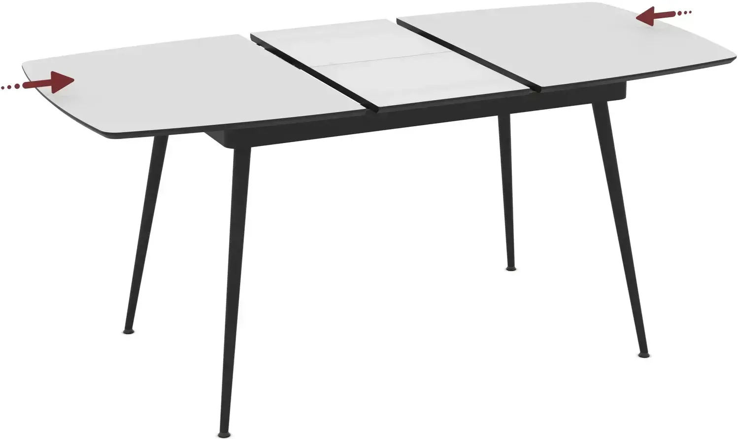 Masa extensibila Magnusplus Yense 125/165x80 Senkron (White/Black) - 4
