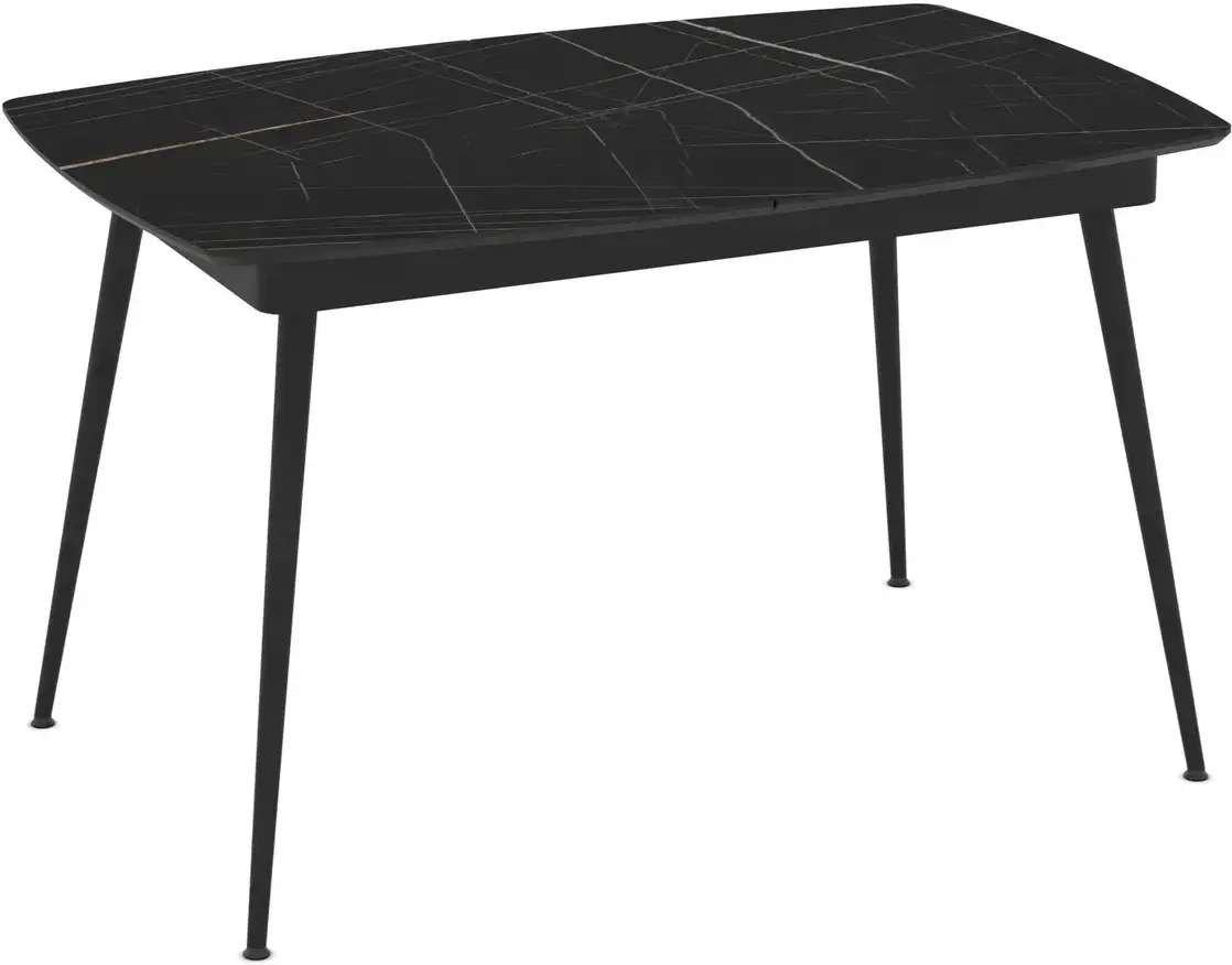 Masa extensibila Magnusplus Yense 125/165x80 Sonata High Gloss (Black Marble/Black)