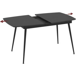 Masa extensibila Magnusplus Yense 125/165x80 Yosun (Black) Thumb